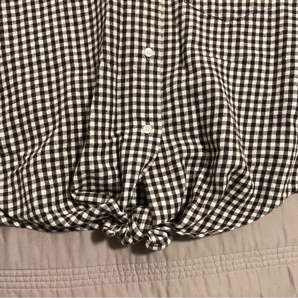 Madewell Brown and White Checkered Shirt - Picture 6 of 7